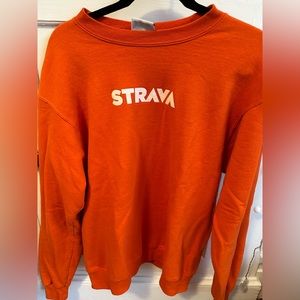Strava orange crewneck sweatshirt